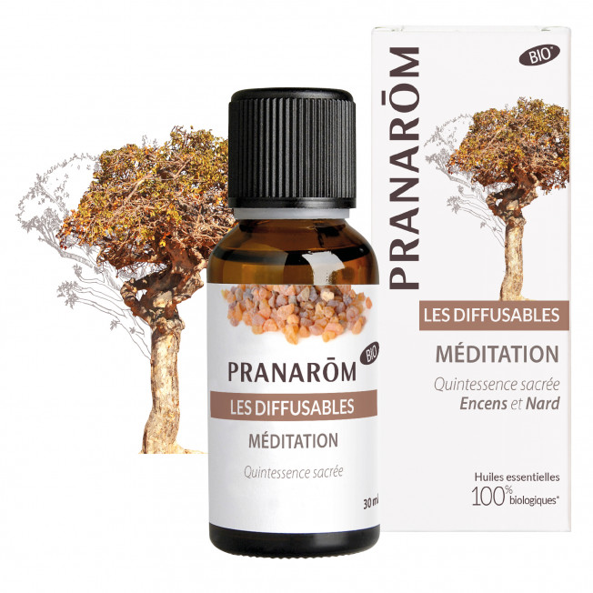 Huile essentielle à diffuser méditation bio Pranarom - flacon de 30 ml