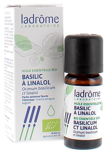 Huile essentielle basilic à linalol Bio Ladrôme - Flacon de 10 ml