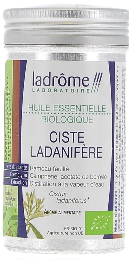 Huile essentielle ciste ladanifère Bio Ladrôme - Flacon de 10 ml