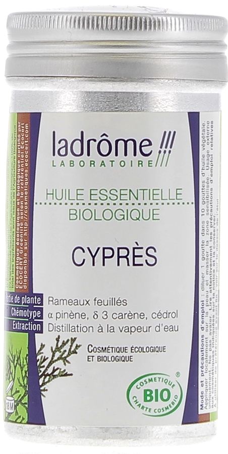 Huile essentielle cyprès Bio Ladrôme - Flacon de 10 ml