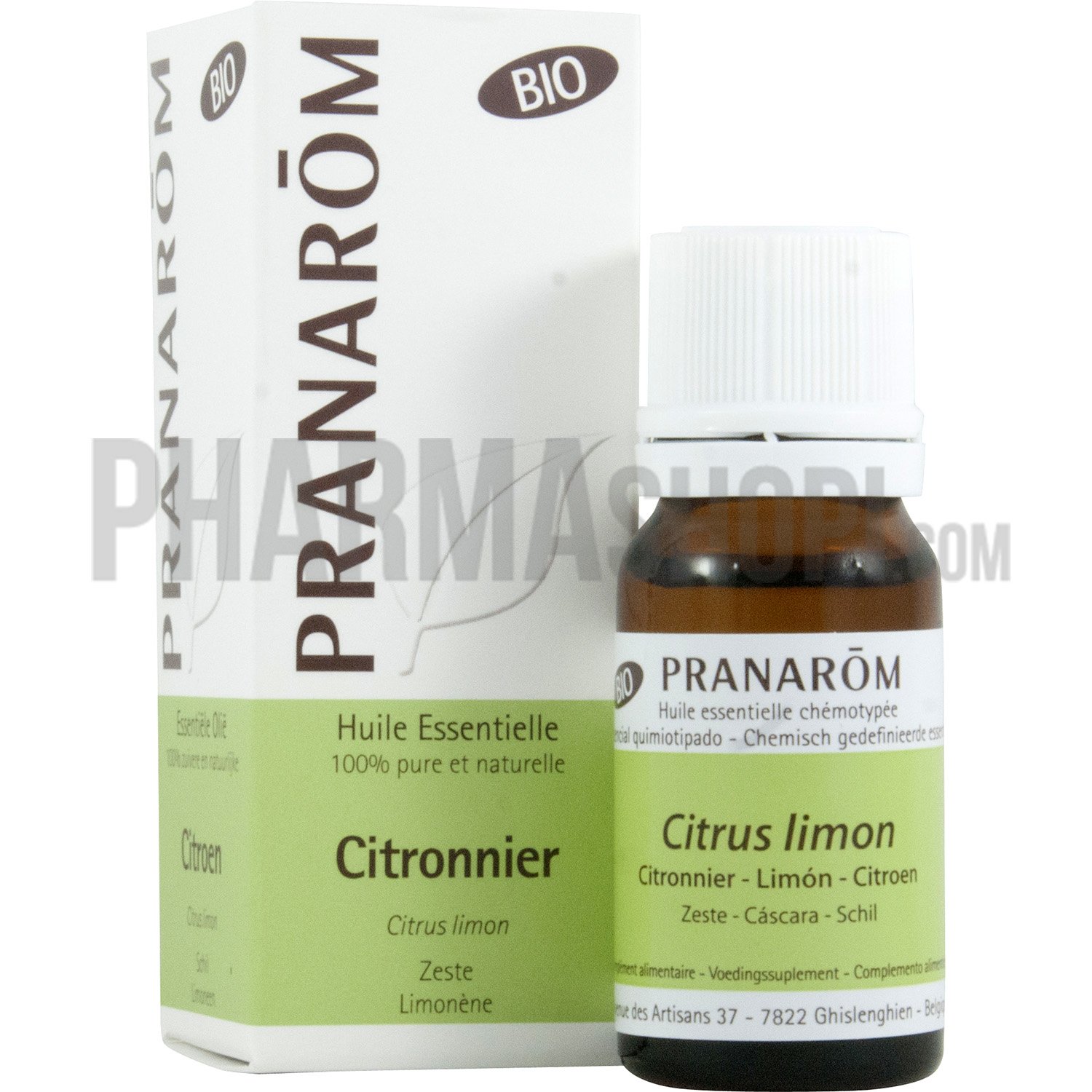 Huile essentielle de Citronnier Bio Pranarôm - flacon de 10 ml