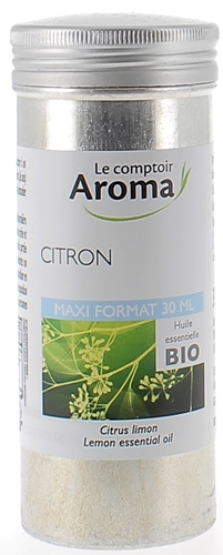 Huile essentielle de citron Bio Le comptoir Aroma - flacon de 30 ml