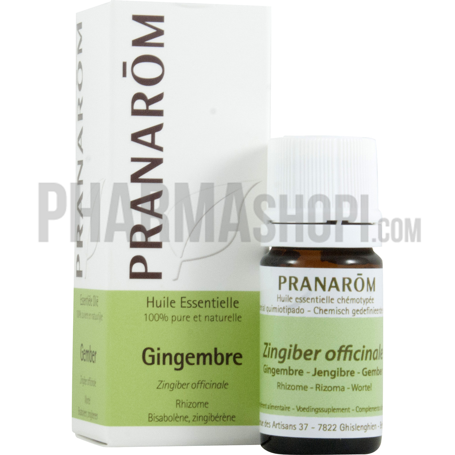 Huile essentielle de gingembre Pranarôm - flacon de 5 ml