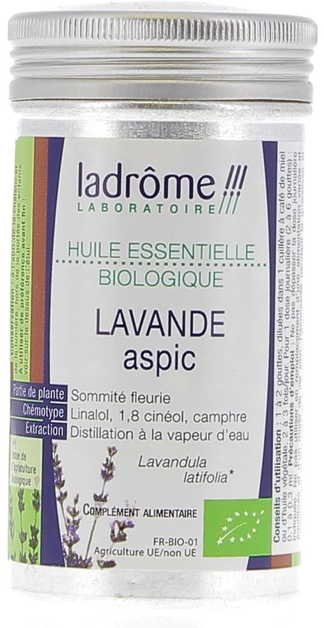 Huile essentielle de lavande aspic Bio Ladrôme - Flacon de 10 ml