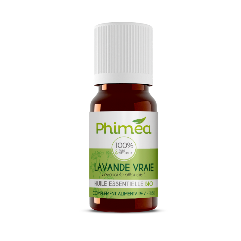 Huile essentielle de lavande vraie bio Phimea - flacon de 10 ml