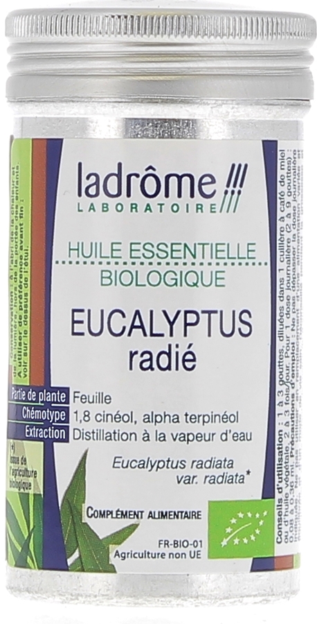 Huile essentielle eucalyptus radié Bio Ladrôme - flacon de 10 ml