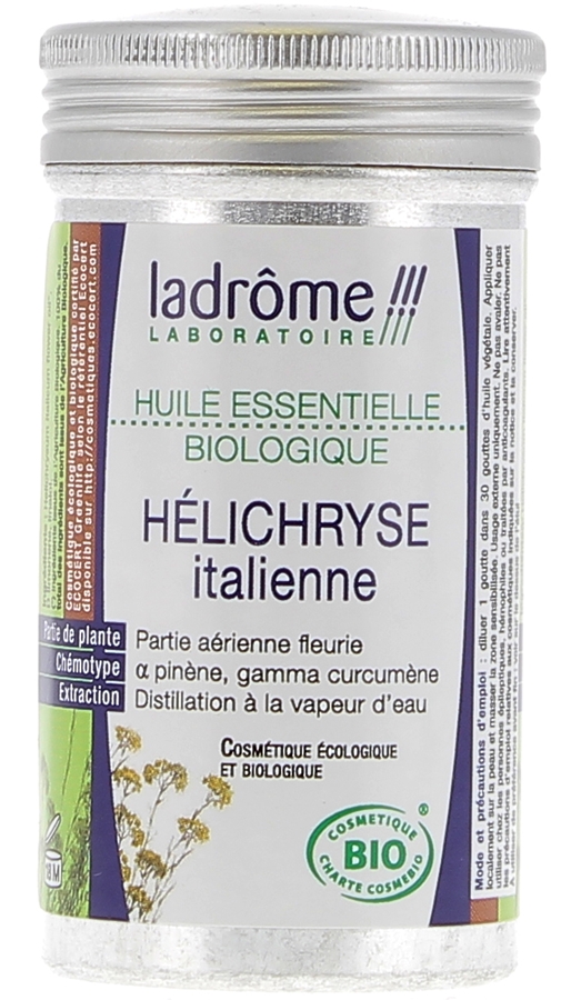 Huile essentielle hélichryse italienne Bio Ladrôme - Flacon de 5 ml