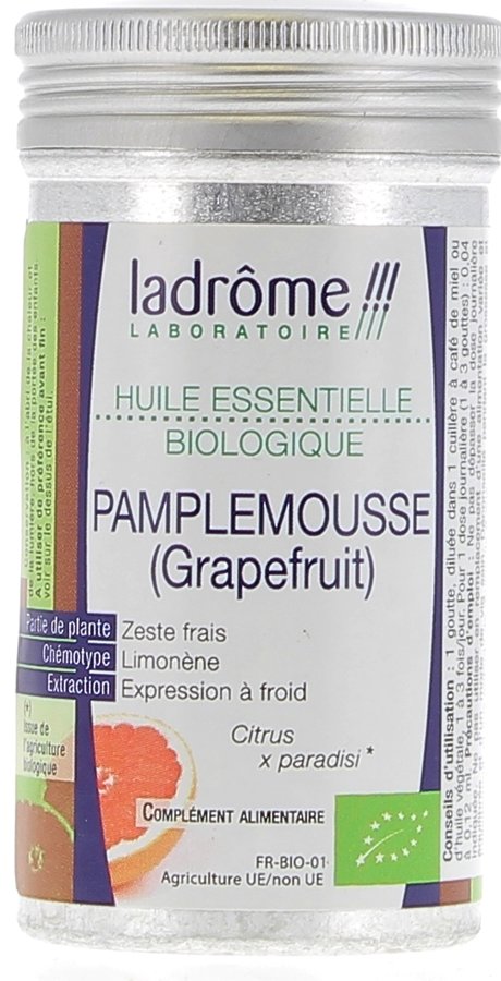 Huile essentielle pamplemousse Bio Ladrôme - Flacon de 10 ml
