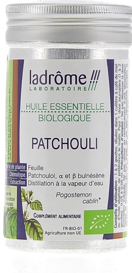 Huile essentielle patchouli Bio Ladrôme - Flacon de 10 ml