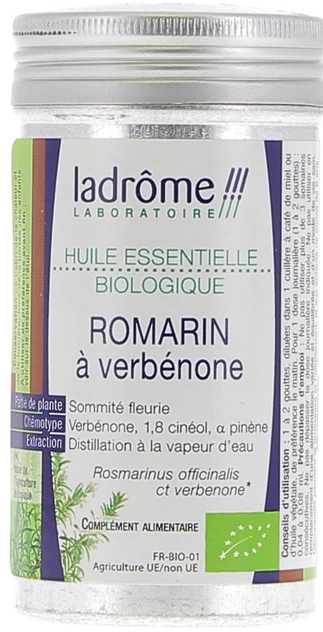 Huile essentielle romarin à verbénone Bio Ladrôme - Flacon de 5 ml
