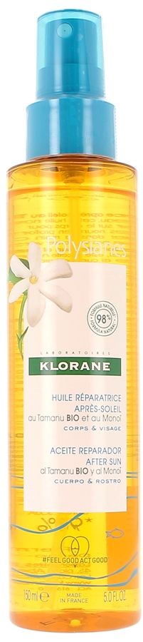 Huile réparatrice après-soleil corps et visage Klorane - spray de 150 ml