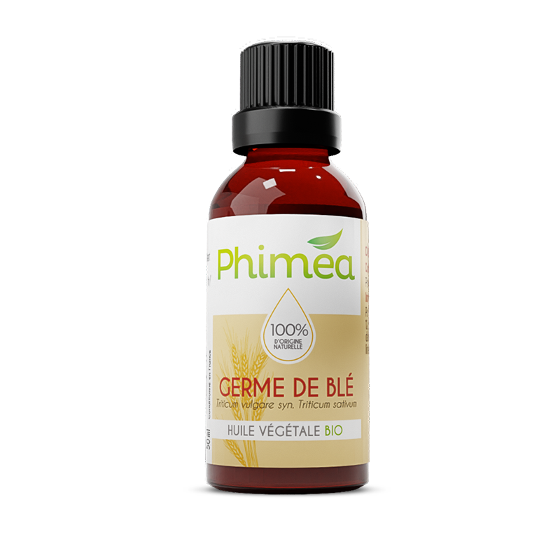 Huile végétale de germe de blé bio Phimea - flacon de 50 ml
