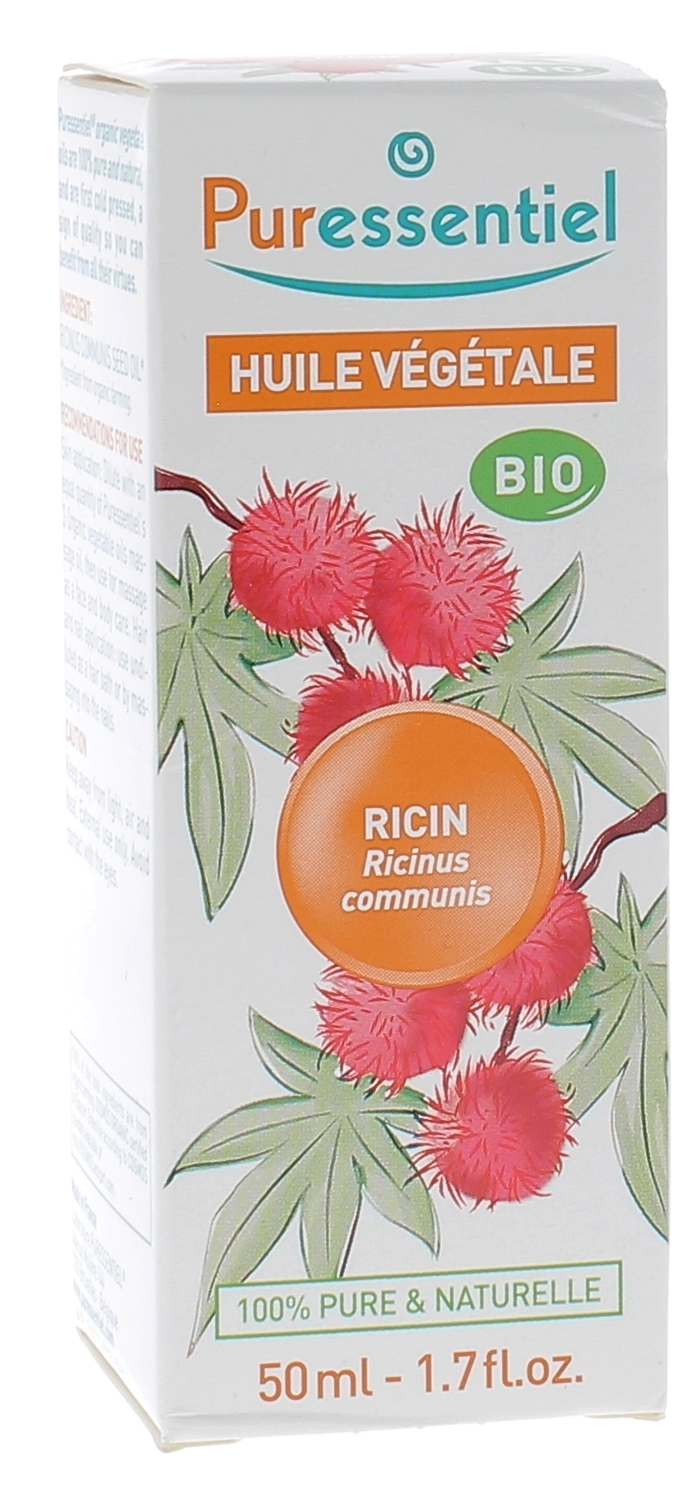 Huile végétale de ricin bio Puressentiel - flacon de 50 ml