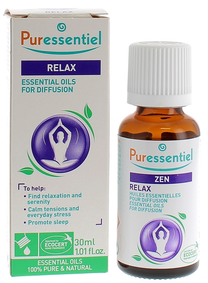 Huiles essentielles Zen pour diffusion Puressentiel, flacon de 30 ml