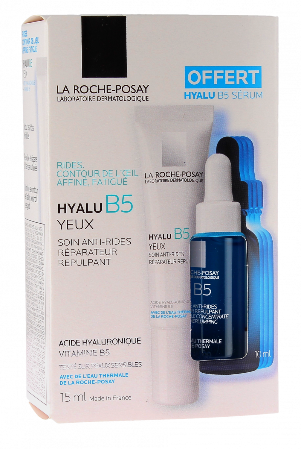 Hyalu B5 Coffret crème contour des yeux anti rides + sérum offert La Roche-Posay - coffret de 2 produits