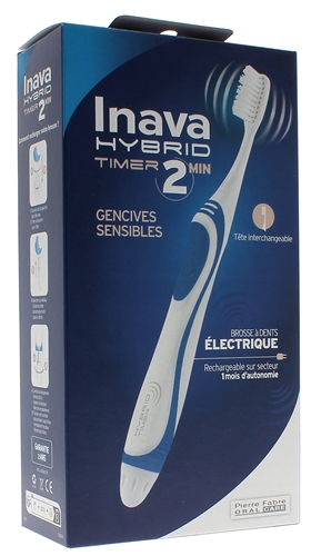 Hybrid Timer brosse à dents électrique Inava - 1 brosse à dents électrique