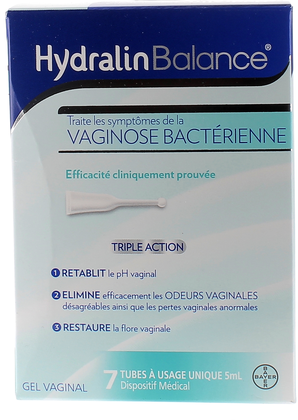 Hydralin Balance Gel Vaginal - boîte de 7 tubes à usage unique de 5 ml