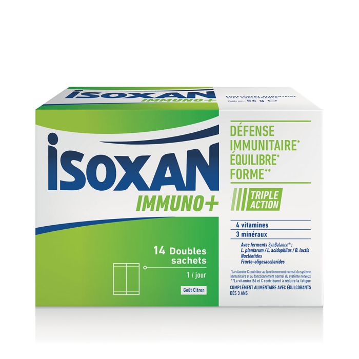 Immuno+ défense immunitaire équilibre et forme Isoxan - boîte de 14 doubles sachets