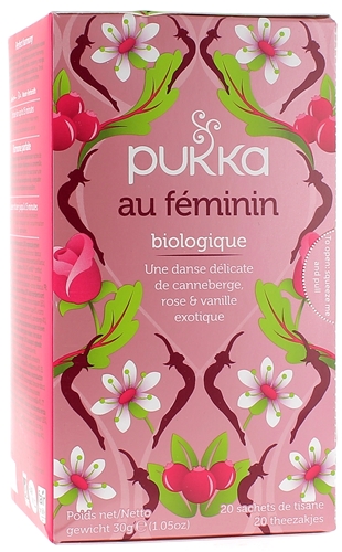 Infusion Au féminin bio Pukka - boîte de 20 sachets