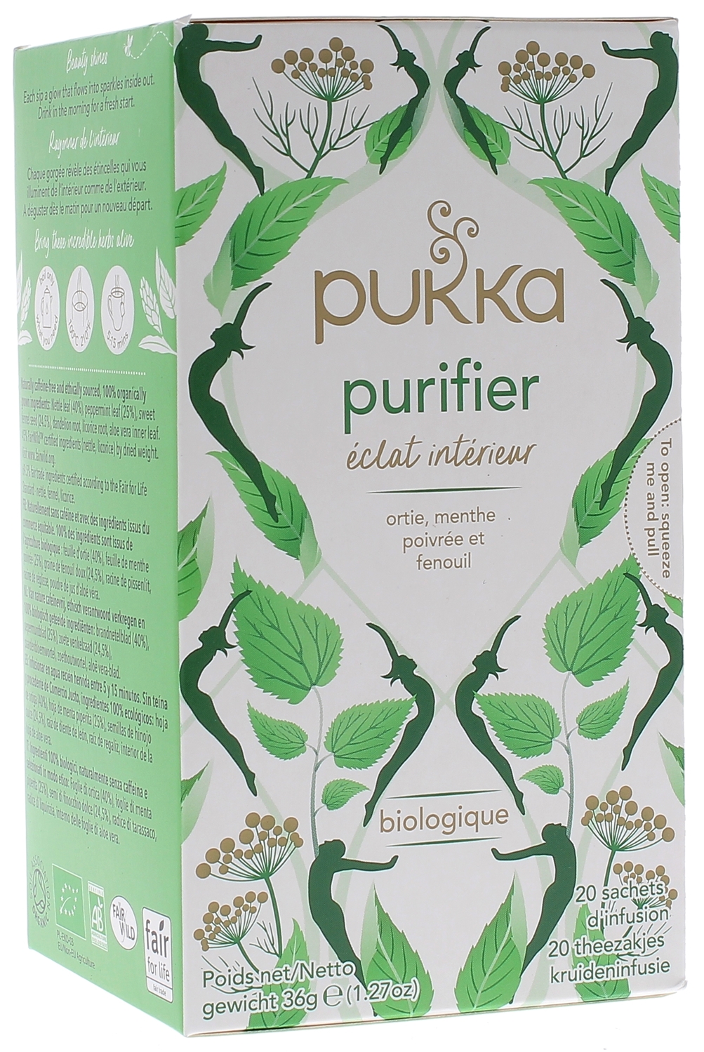 Pukka Infusion Purifier (Cleanse) BIO Pukka - infusion ortie menthe poivrée  et fenouil