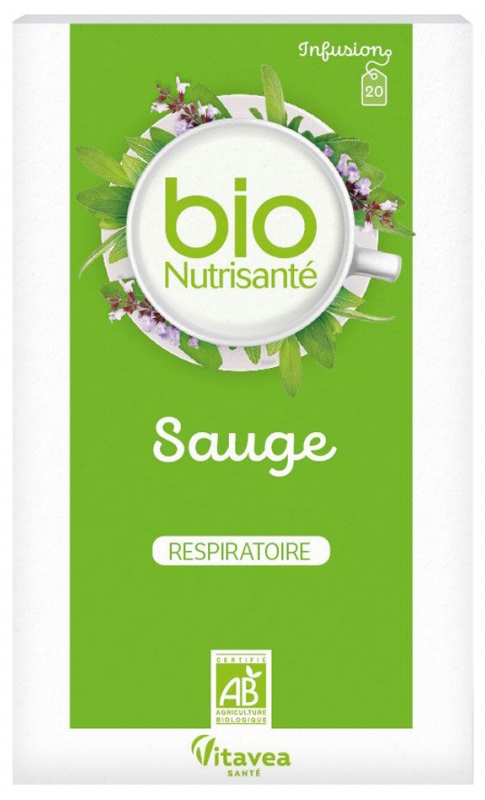 Infusion sauge respiratoire bio Vitavea - boîte de 20 sachets