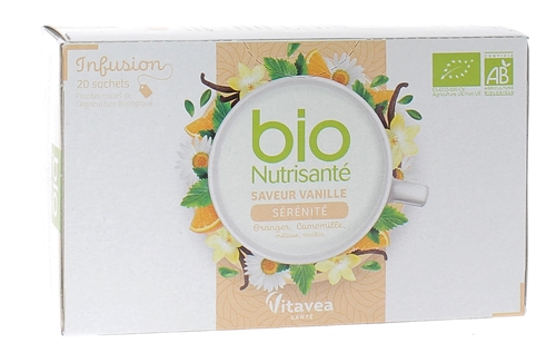 Infusion sérénité vanille bio Vitavea - boîte de 20 sachets