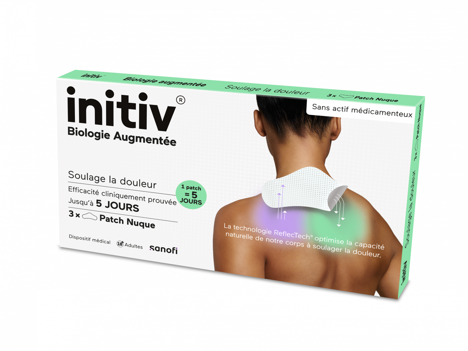 Initiv Patch nuque anti-douleur Sanofi - boîte de 3 patchs