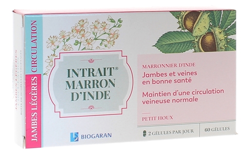 Intrait Marron d'Inde jambes légères circulation Biogaran - jambes lourdes