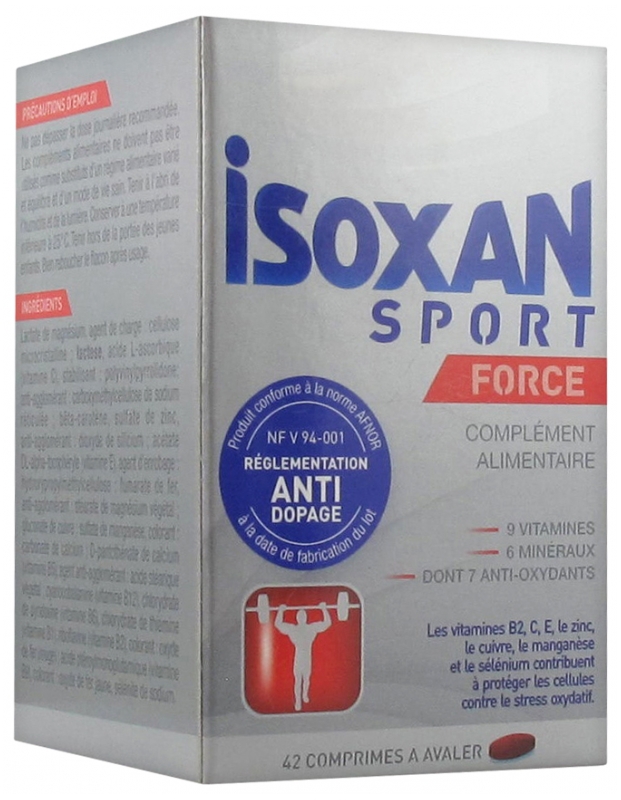 Isoxan sport force préparation récupération - boite de 42 comprimés à avaler