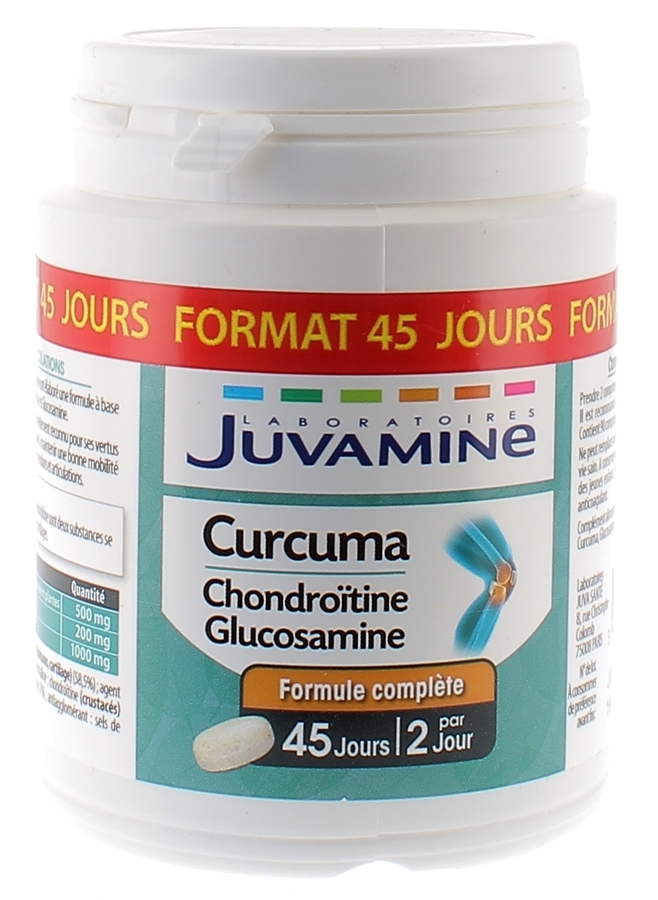Juvamine curcuma chondroïtine glucosamine - boite de 90 comprimés