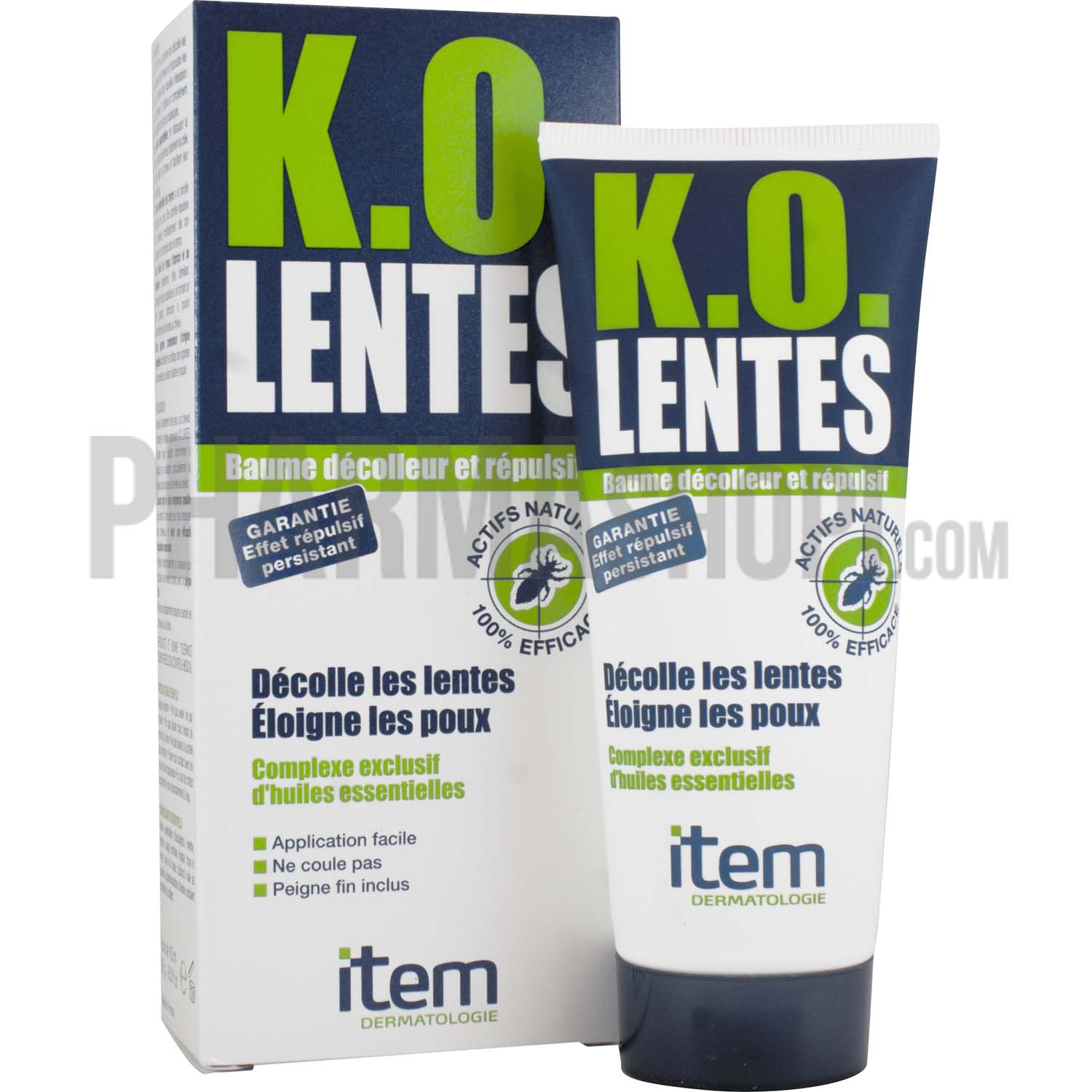 K.O. lentes baume décolleur et répulsif poux - tube 100 ml