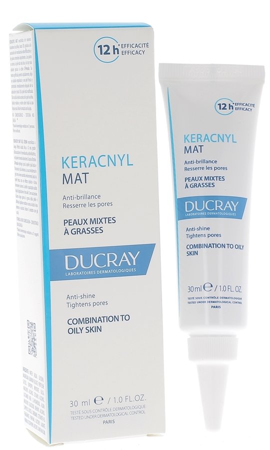 Keracnyl mat crème anti-brillance peaux mixtes à grasses Ducray - tube de 30 ml