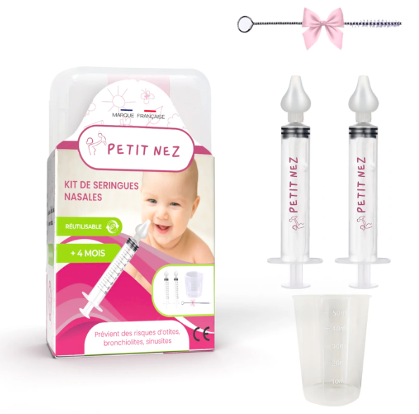 Kit de seringues nasales Petit nez - nettoyage nez bouché bébé