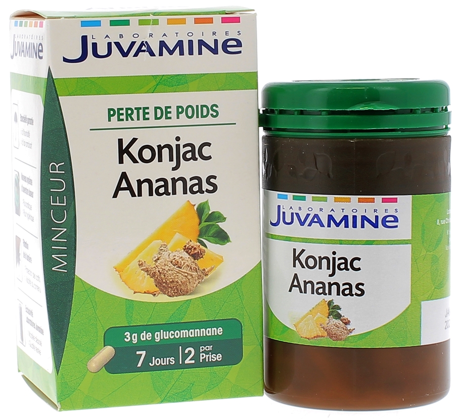 Konjac Ananas Perte de Poids Juvamine - boîte de 42 gélules