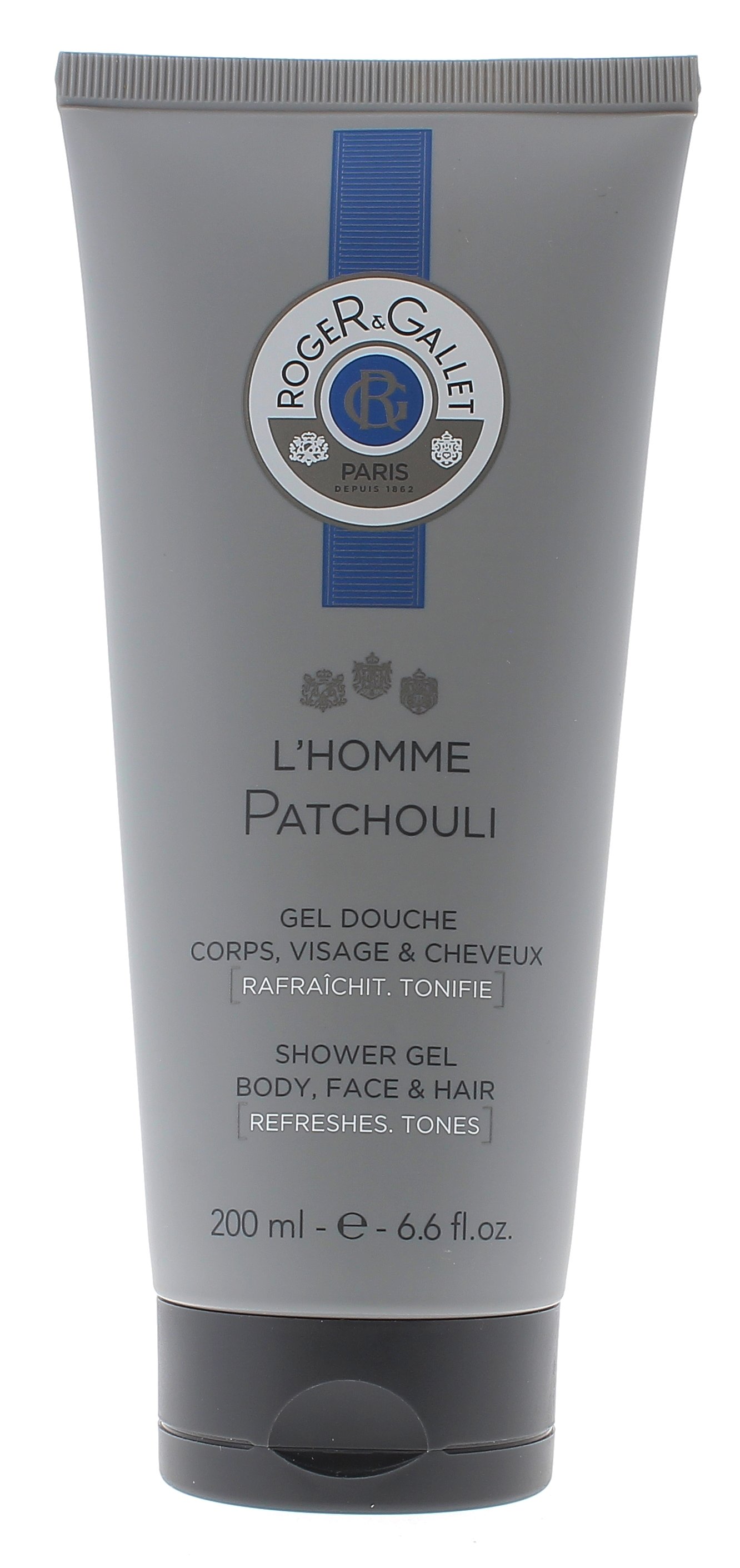 L'homme Patchouli gel douche corps, visage, cheveux Roger & Gallet - Tube de 200 ml