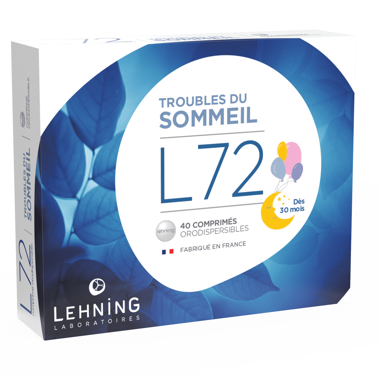 L72 troubles du sommeil Lehning - boîte de 40 comprimés
