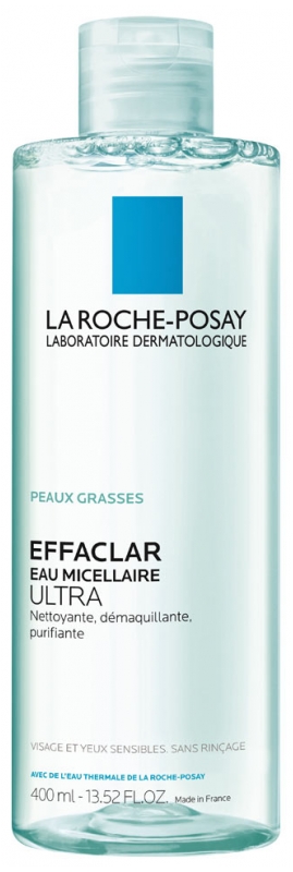 Effaclar eau micellaire purifiante peaux grasses et sensibles La Roche-Posay - flacon de 400 ml