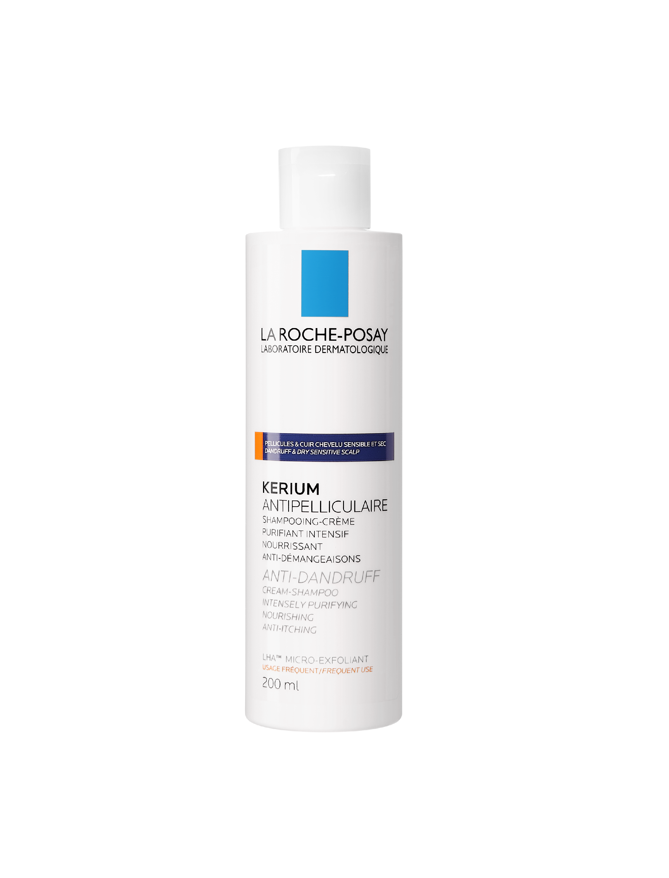 Kerium pellicules sèches shampooing antipelliculaire La Roche-Posay - flacon de 200 ml