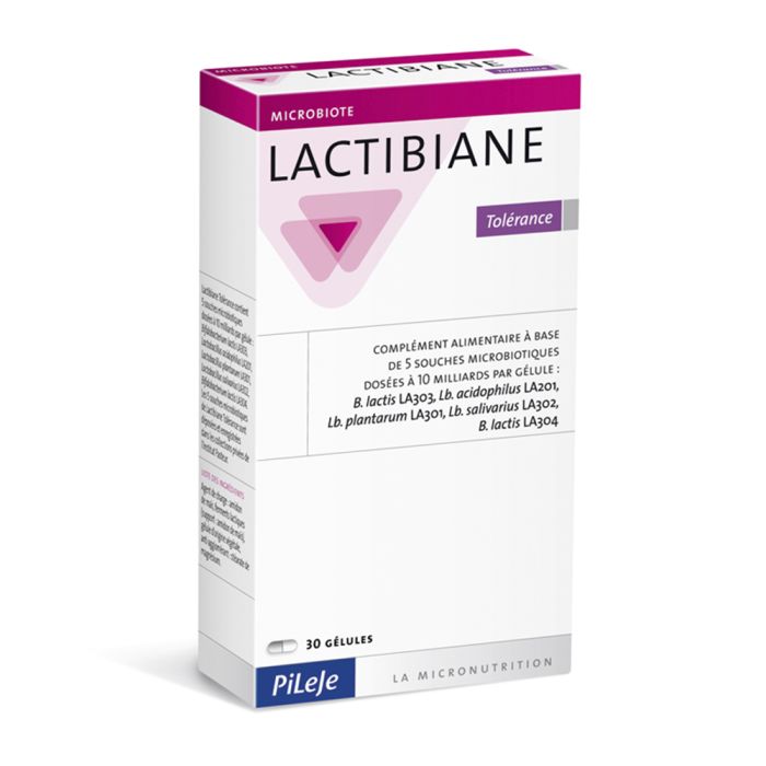 Lactibiane Tolérance Pileje - boite de 30 gélules de 560 mg