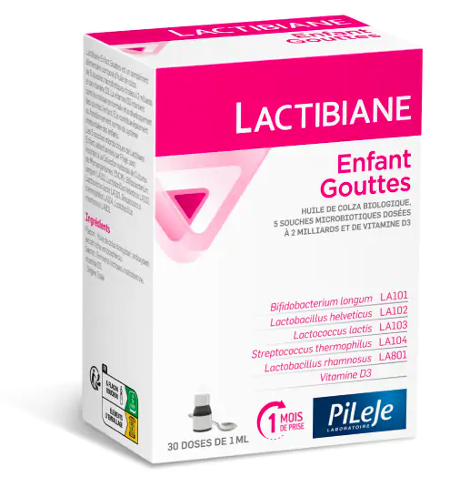 Lactibiane enfant gouttes microbiote Pileje - flacon de 30 ml