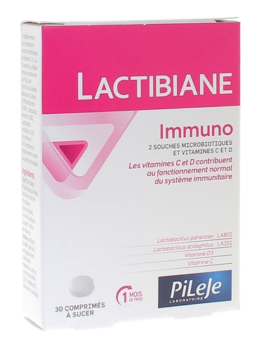 Lactibiane immuno Pileje - boite de 30 comprimés à sucer