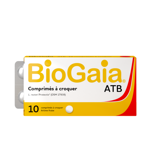 BIOGAIA ATB Probiotiques Système Digestif Goût Citron 10 Comprimés