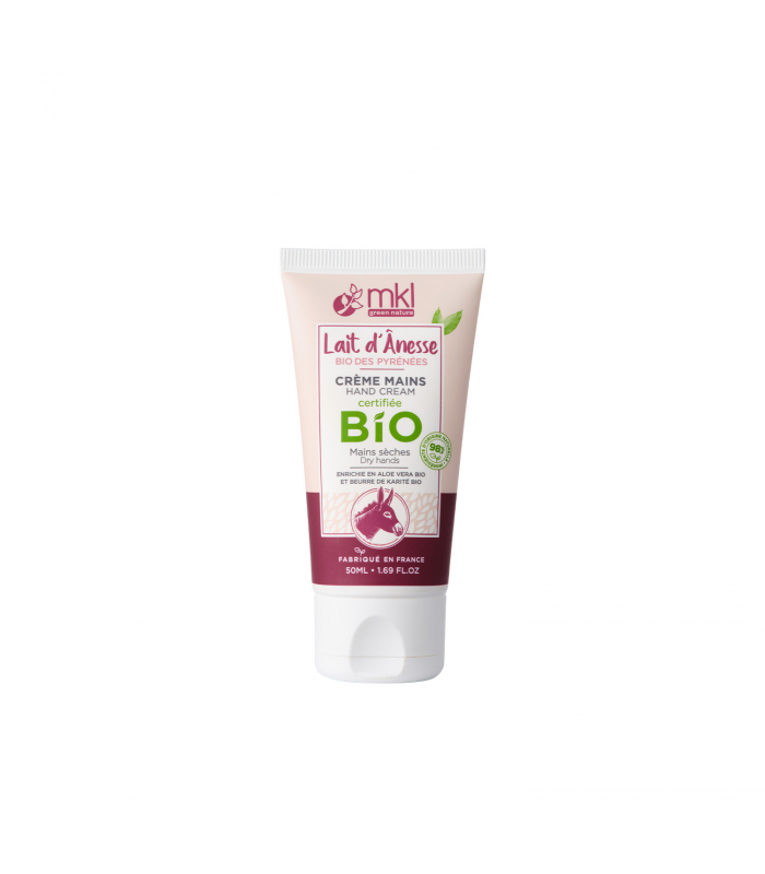 Lait d'Anêsse crème mains bio MKL Green Nature - tube de 50 ml