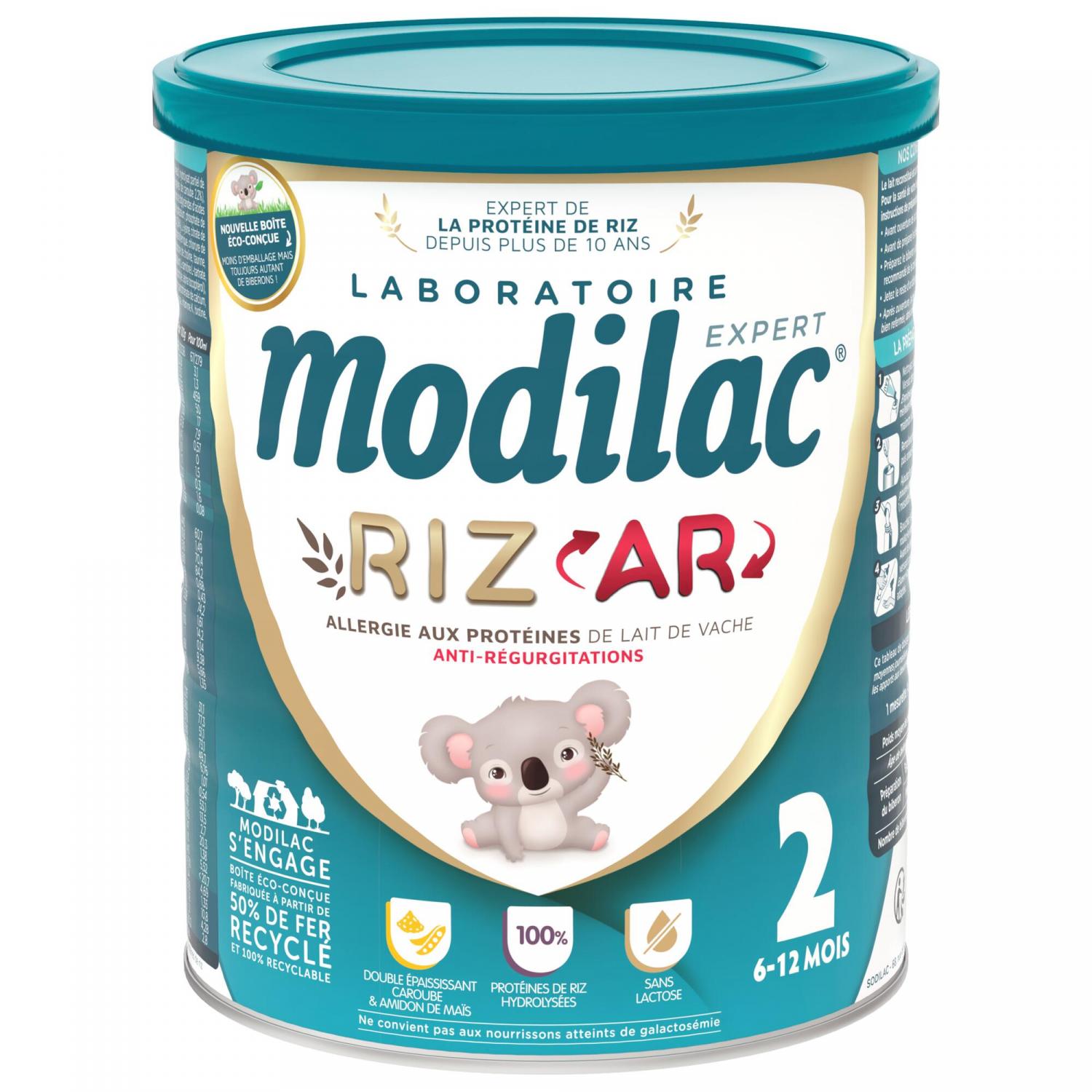 Modilac Expert AR 2ème âge lait de riz antirégurgitations