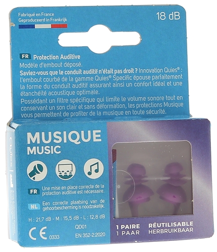 Protection auditive music Quies - protection oreille concert