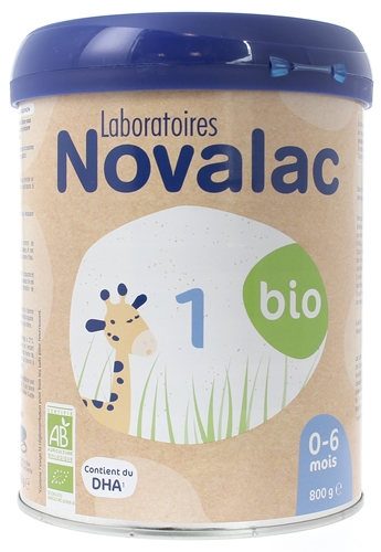 Lait en poudre 1er âge bio Novalac - pot de 800 g