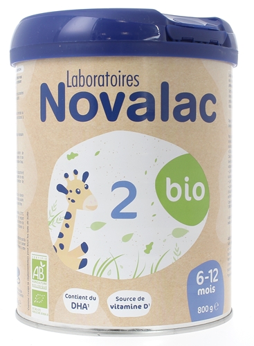 Lait en poudre 2ème âge bio Novalac - pot de 800 g