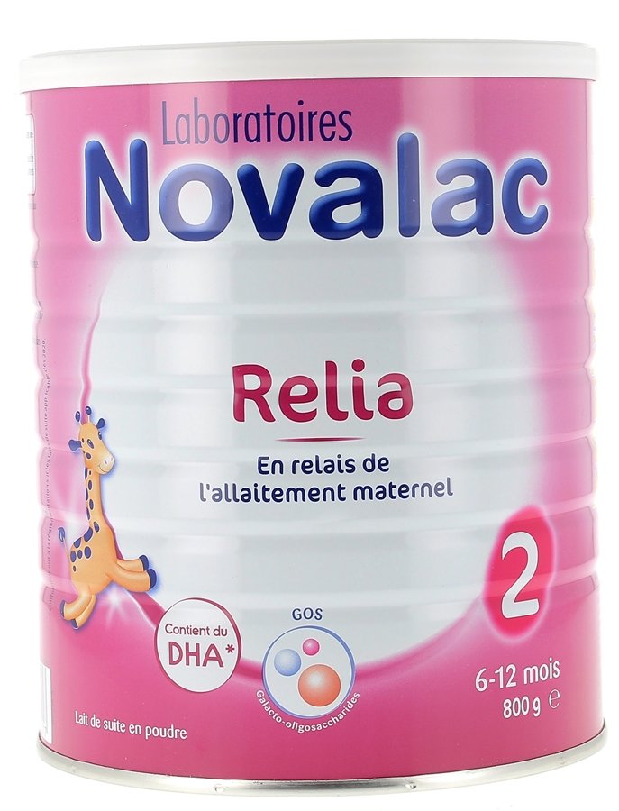 Lait en poudre Relia 6-12 mois Novalac - pot de 800 g