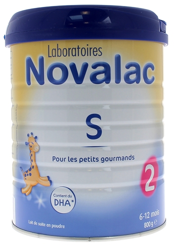 Lait en poudre pour les petits gourmands 6 à 12 mois Novalac S - pot de 800 g