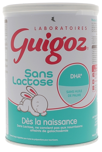 Lait en poudre sans lactose 1er âge Guigoz - lait bébé